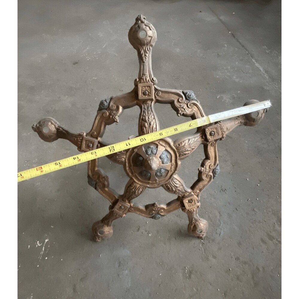 Antique Art Deco Style Cast Metal 5 Arm Chandelier Frame - Picture 10 of 10